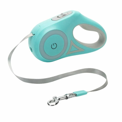 Automatic Retractable Lighting Dog Leash with LED Light & RGB Ring