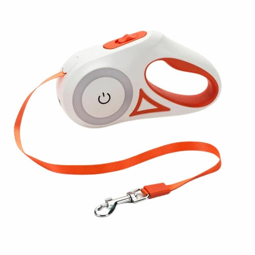 Automatic Retractable Lighting Dog Leash with LED Light & RGB Ring