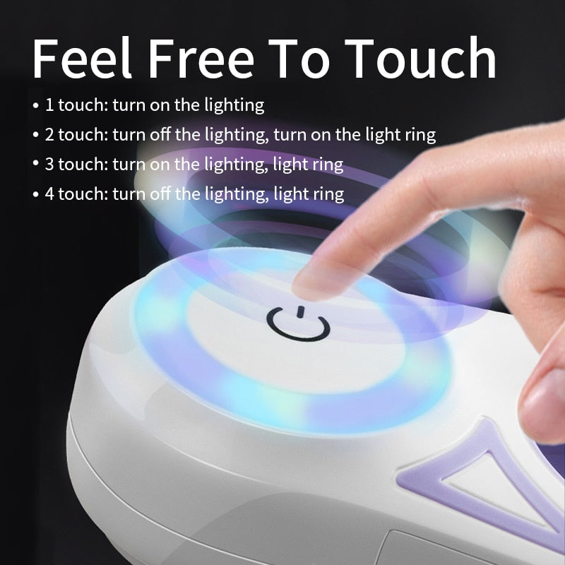 Automatic Retractable Lighting Dog Leash with LED Light & RGB Ring