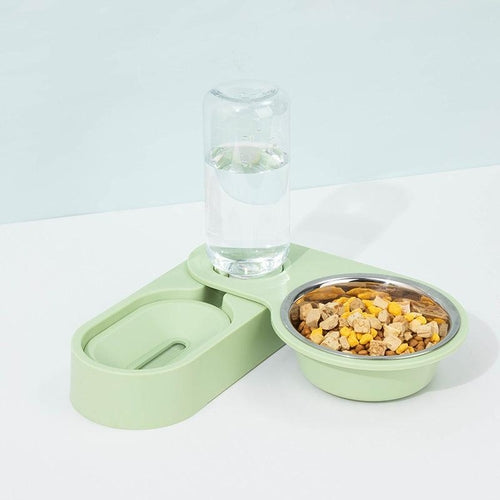 Automatic Pet Water Dispenser with Food Bowl